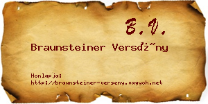 Braunsteiner Versény névjegykártya